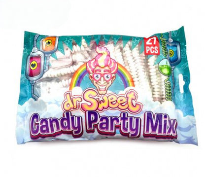 Een Dr Sweet candy party mix met verschillende dextrose producten.
Nu verkrijgbaar in een partymix 