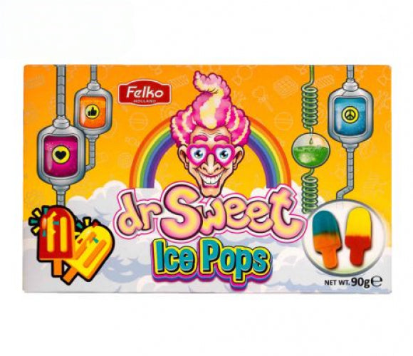 Heerlijk snoepjes in een vorm van een ijsje met Dr. Sweet Ice pop gummies. Deze kleine ice pop gummies hebben een lekkere fruit smaak.