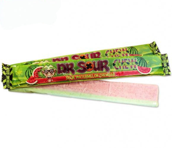 En beleef een nieuwe avontuur op gebied van zure snoep. Koop dan deze Dr Sour Watermelon chew bar