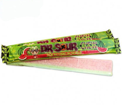 En beleef een nieuwe avontuur op gebied van zure snoep. Koop dan deze Dr Sour Watermelon chew bar