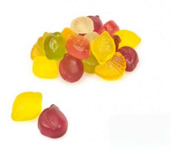 Frisia Fruit suikervrij kun je een kleurrijke mix verwachten van heerlijke fruitgums.