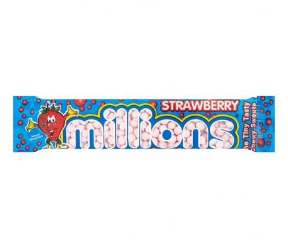 Millions Strawberry Tube is precies de kauwende ervaring die je nodig hebt om je dag beter te maken.