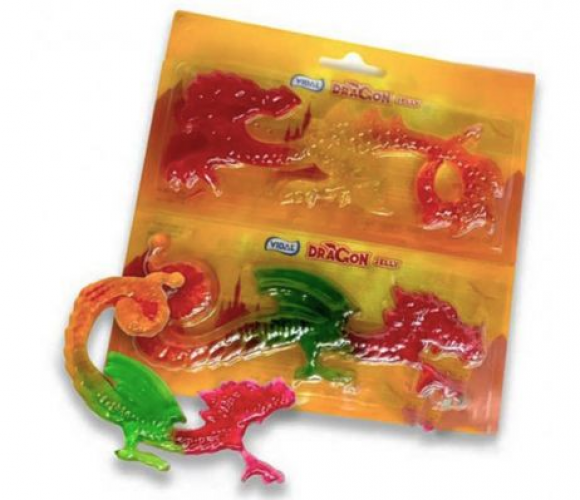 Vidal Dragon Jelly 33 gr. Een Vidal Dragon Jelly in een vorm van een draak.